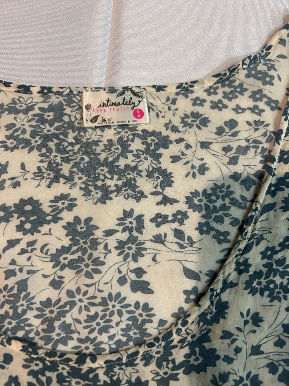Free People Floral Trapeze Slip-Tunic M